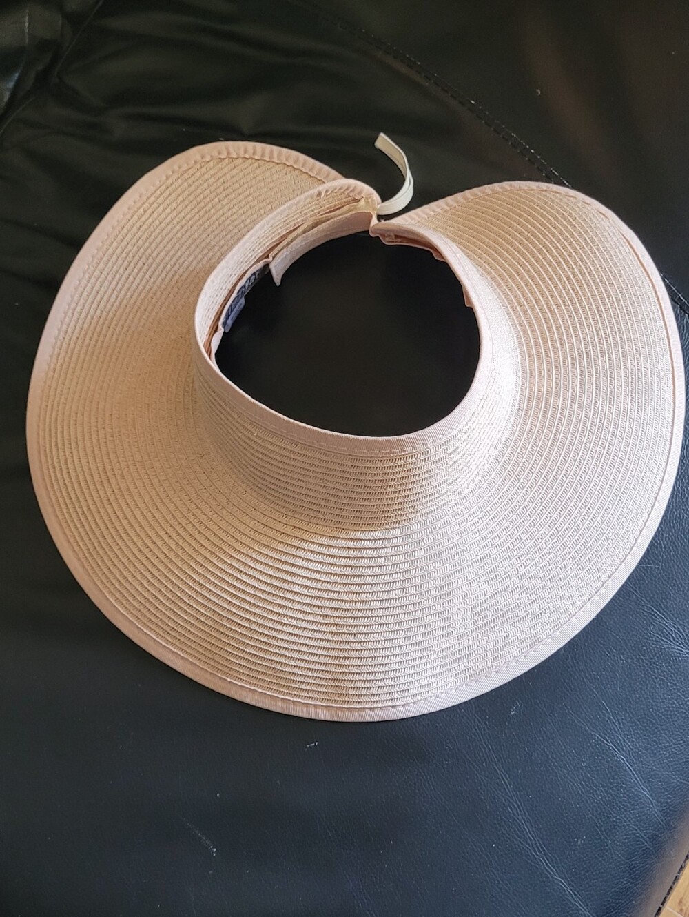 Wide Brim Open-Top Sun Visor in Blush